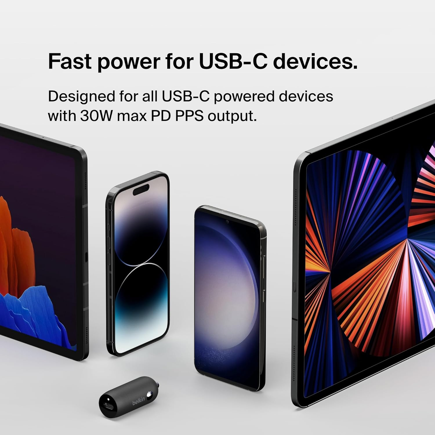(30W) USB C Auto KFZ Ladegerät BoostCharge aus recyceltem Kunststoff inkl. USB C Ladekabel (CCA004bt1MBK-B6) - Schwarz