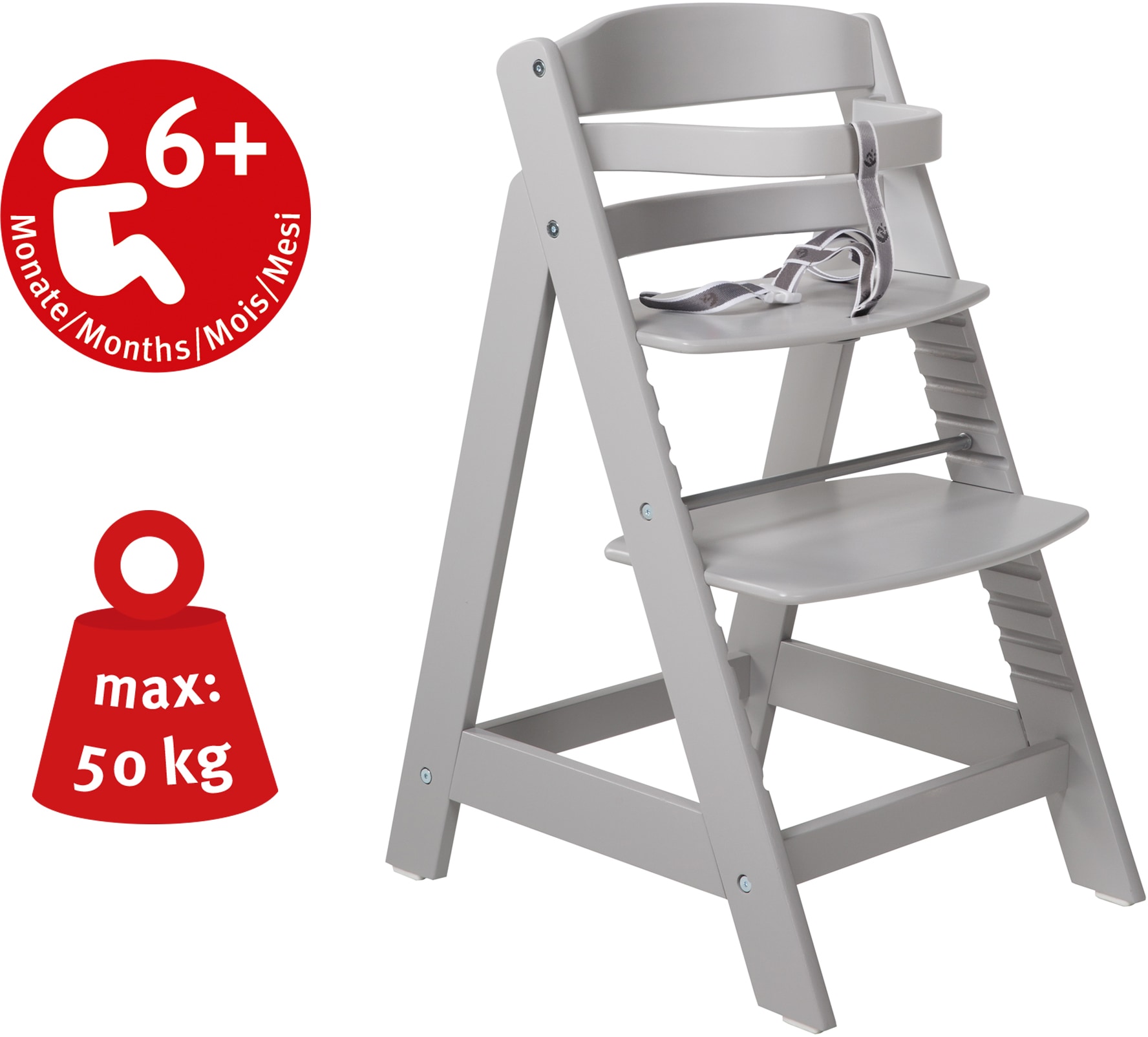 roba® Hochstuhl »Treppenhochstuhl Sit up III, taupe« () aus Holz