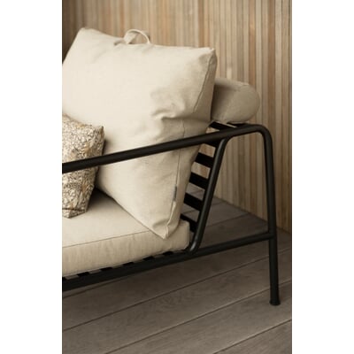 Loungesessel Avon, Schwarz / Grau