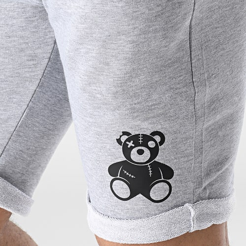 Short Jogging Nounours Gris Chiné Noir