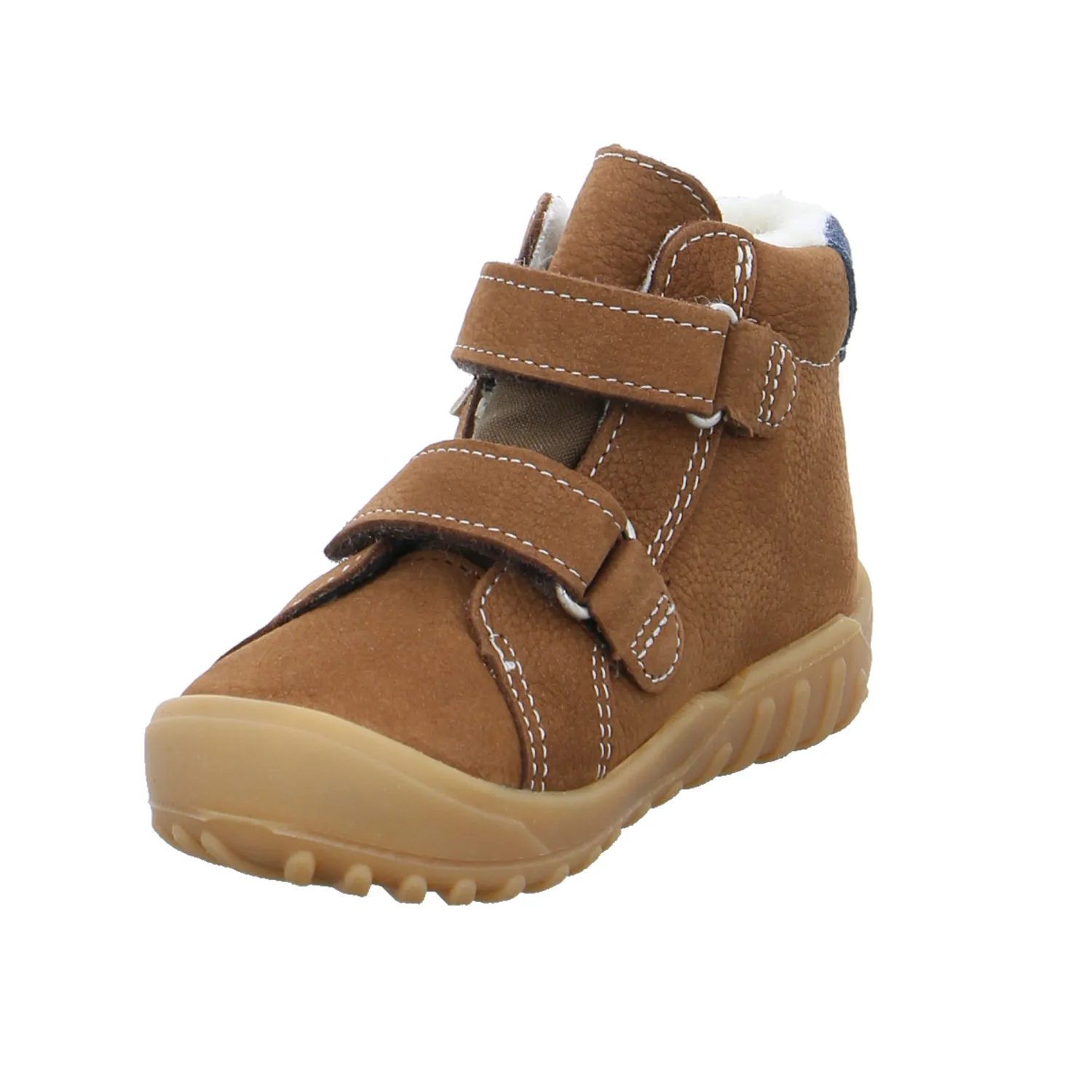 PEPINO Kleinkinder-Winter-Bottine Cognac Leder  Bottine Unisex