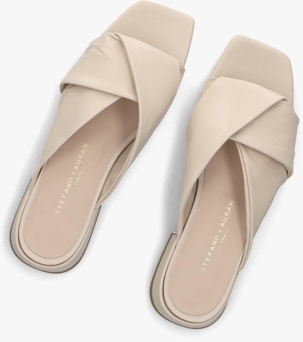 beige stefano lauran slippers siena