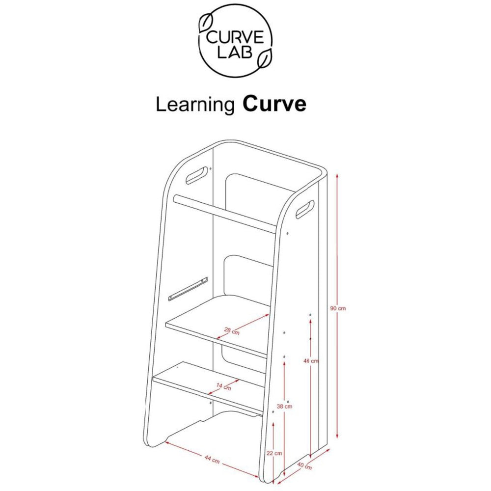 Køb Curve Lab Oak Learning Tower Curve