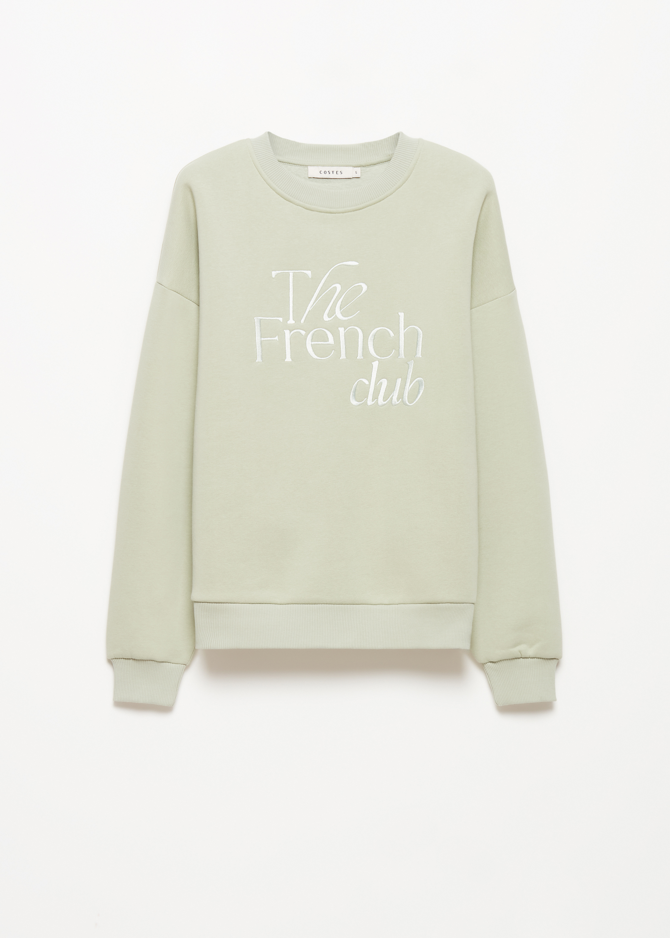 Sweater met geborduurde tekst