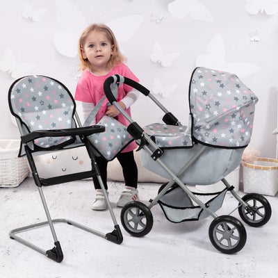 Bayer Design Dukkevogn Cosy Sett, Grey