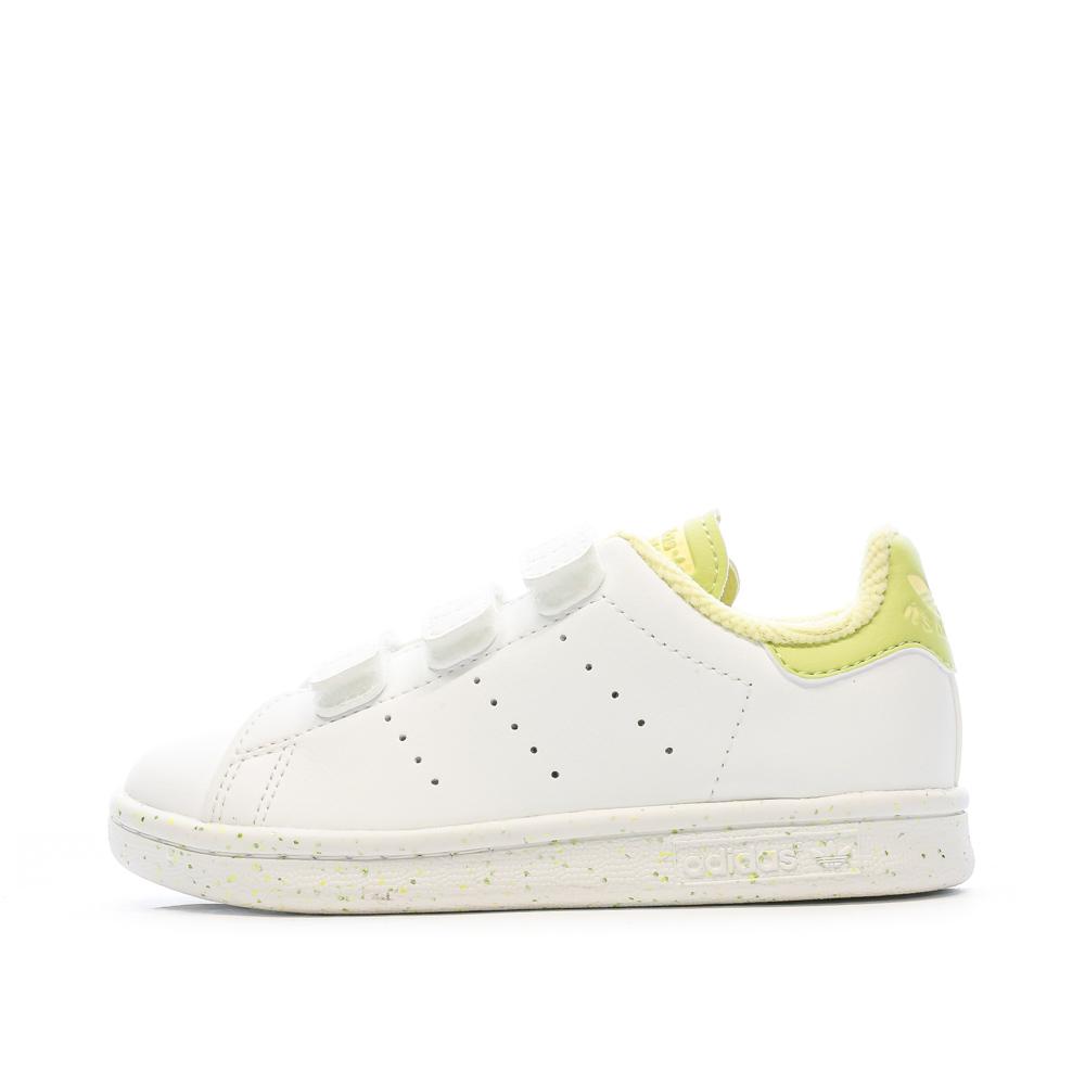 Adidas Baskets Blanches/Vertes Fille Adidas Stan Smith GW4537