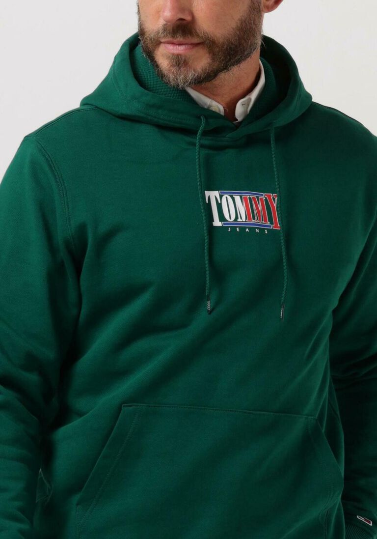 TOMMY JEANS donkergroene tommy jeans sweater tjm reg essential graphic hoodie