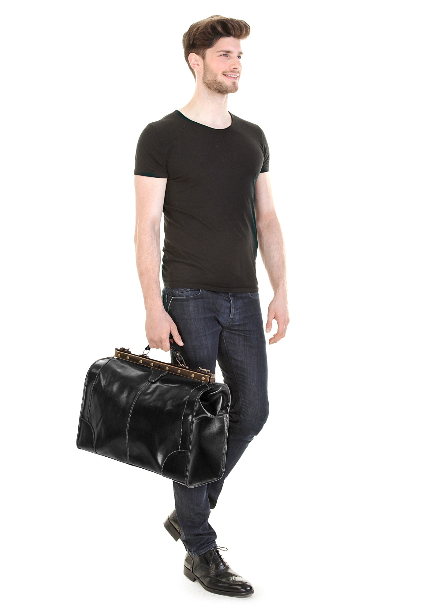Piké Reisetasche »LOMBARDIA MEDIUM« echt Leder, Made in Italy