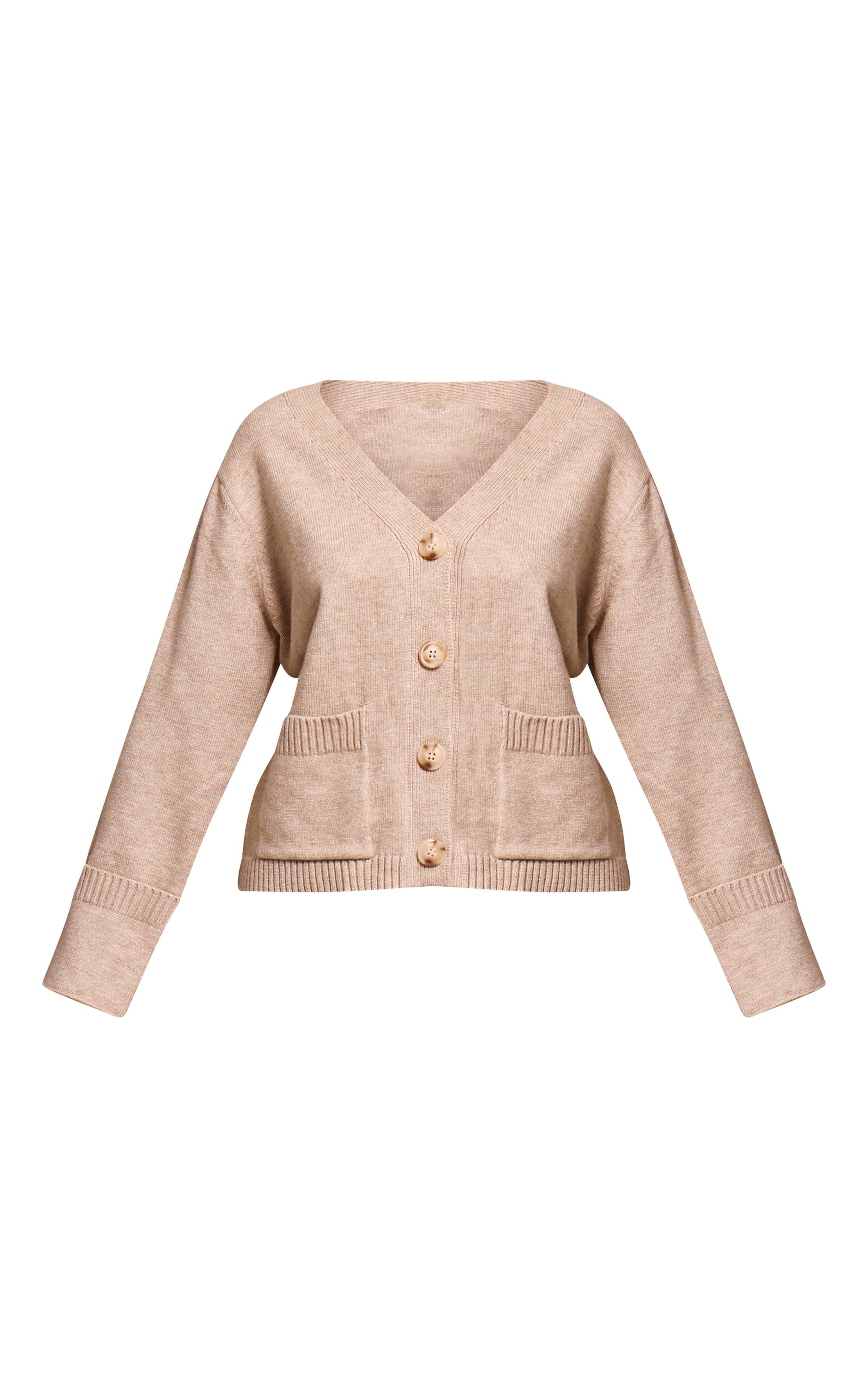 Avoine Cardigan Petite À Revers Retroussés