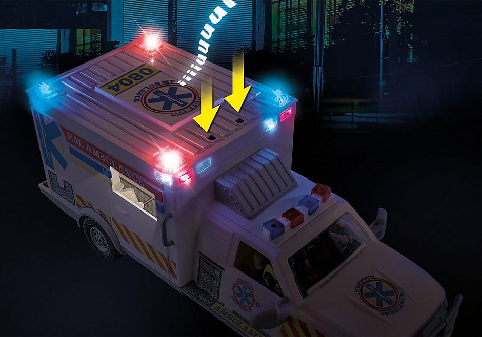 Playmobil - Amerikansk ambulance med lys og lyd (70936)