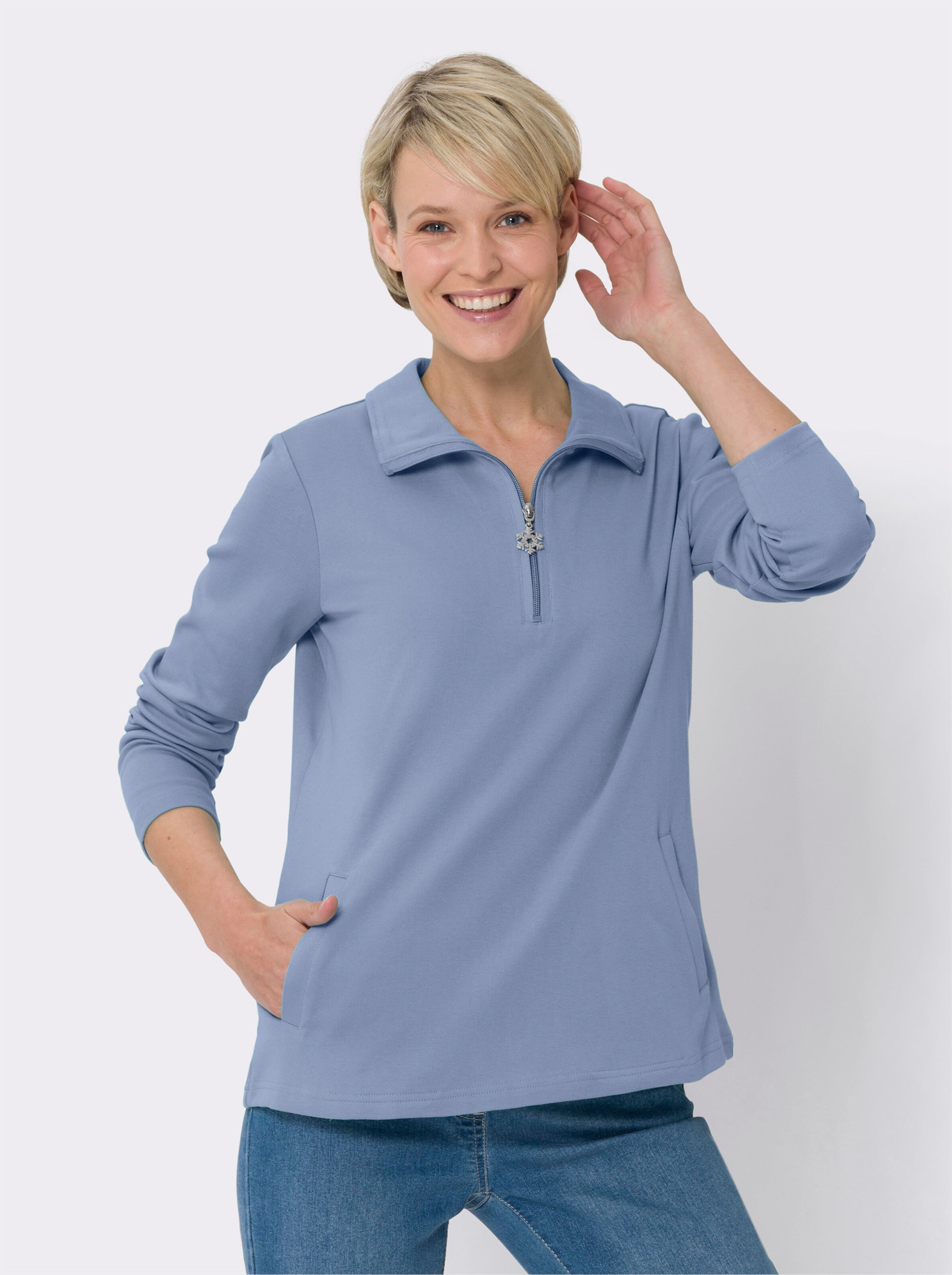 Sweatshirt aus reiner Baumwolle