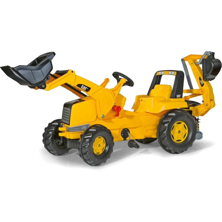 rolly®toys Kindertraktor rollyJunior CAT mit rollyJunior Lader und rollyBackhoe 813001