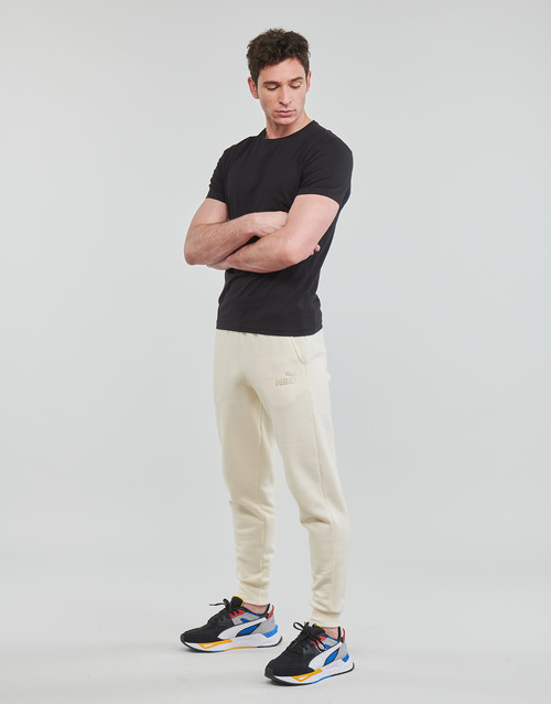 Puma - ESS+ EMBROIDERY LOGO PANT - Blanc cassé