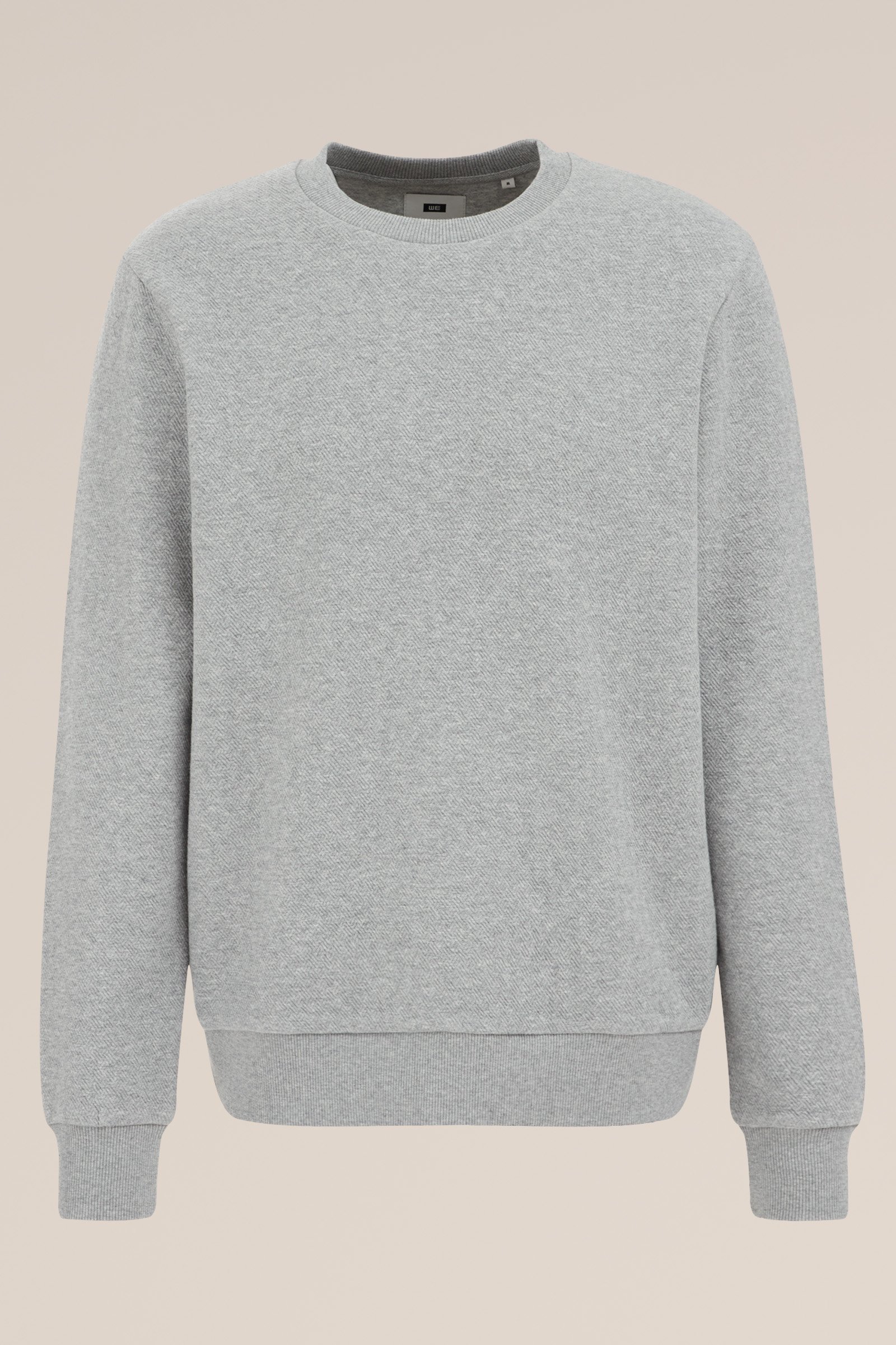 sweater met structuur WE Fashion Lichtgrijs