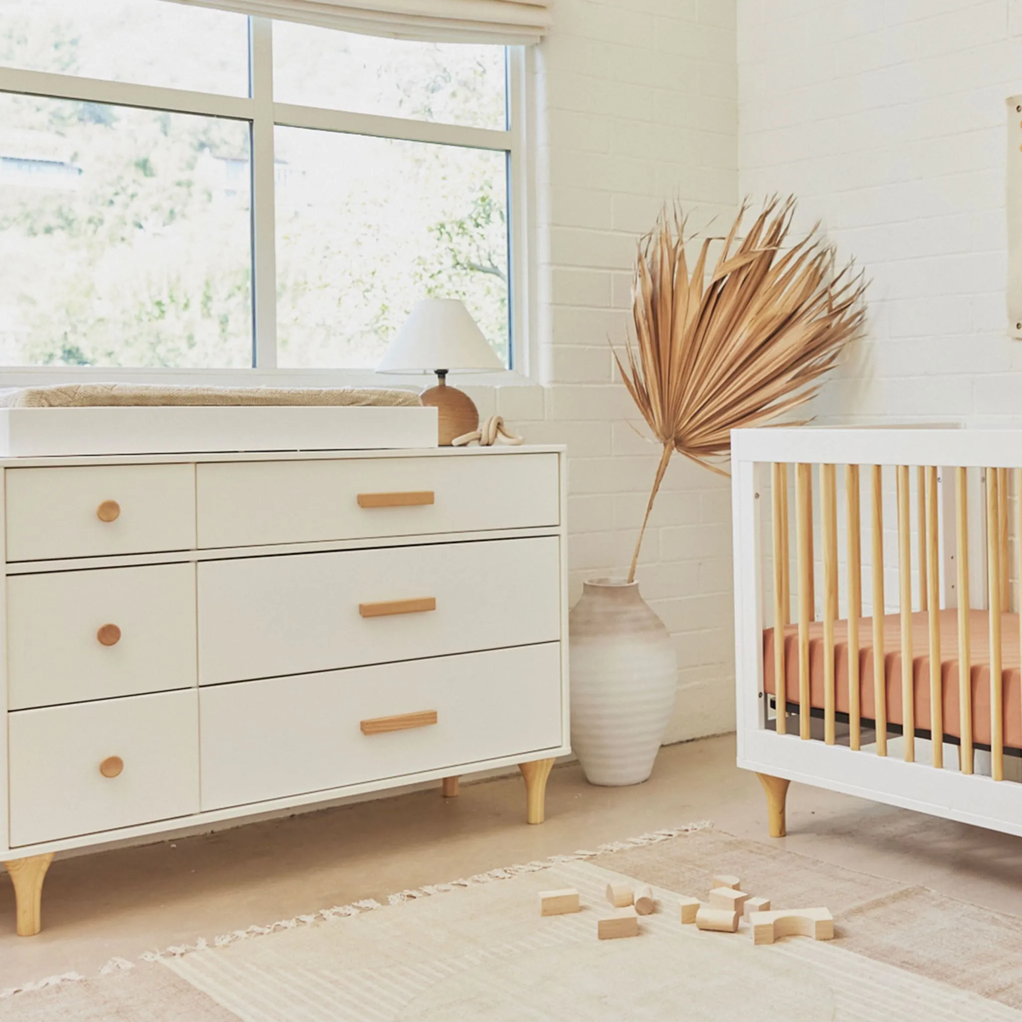Babyletto Bureau Double 6 Tiroirs Lolly - Blanc  Naturel