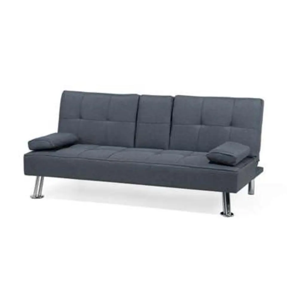 ROXEN - Slaapbank 3-zits - Donkergrijs - Polyester