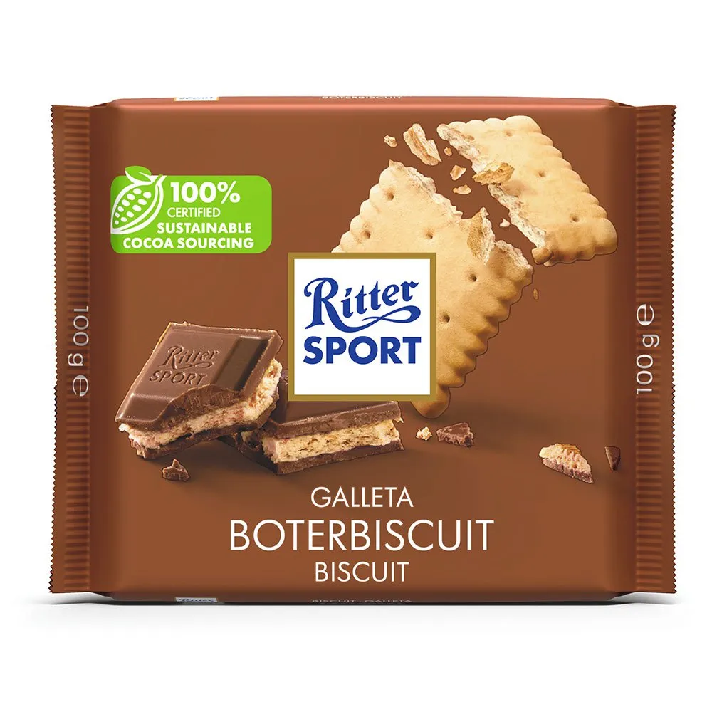 Barra energética Ritter Sport Colorful Butter Biscuit Chocolate 100g