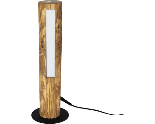 LED tafellamp, dimbaar, 8W, 630 lm, 3000 K, HxØ 45x15 cm, Odun grenen gebeitst/zwart met touchdimmer