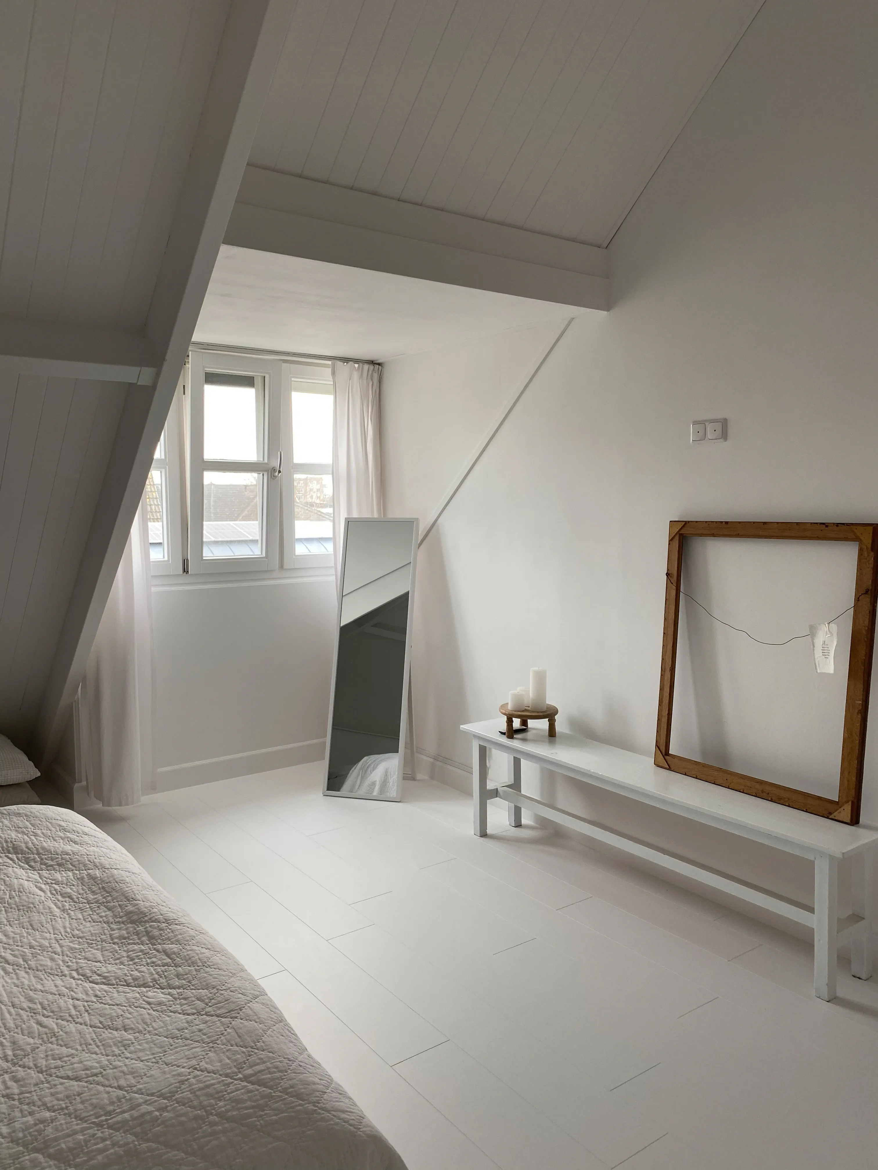 Staande spiegel TORCY 140 cm Wit
