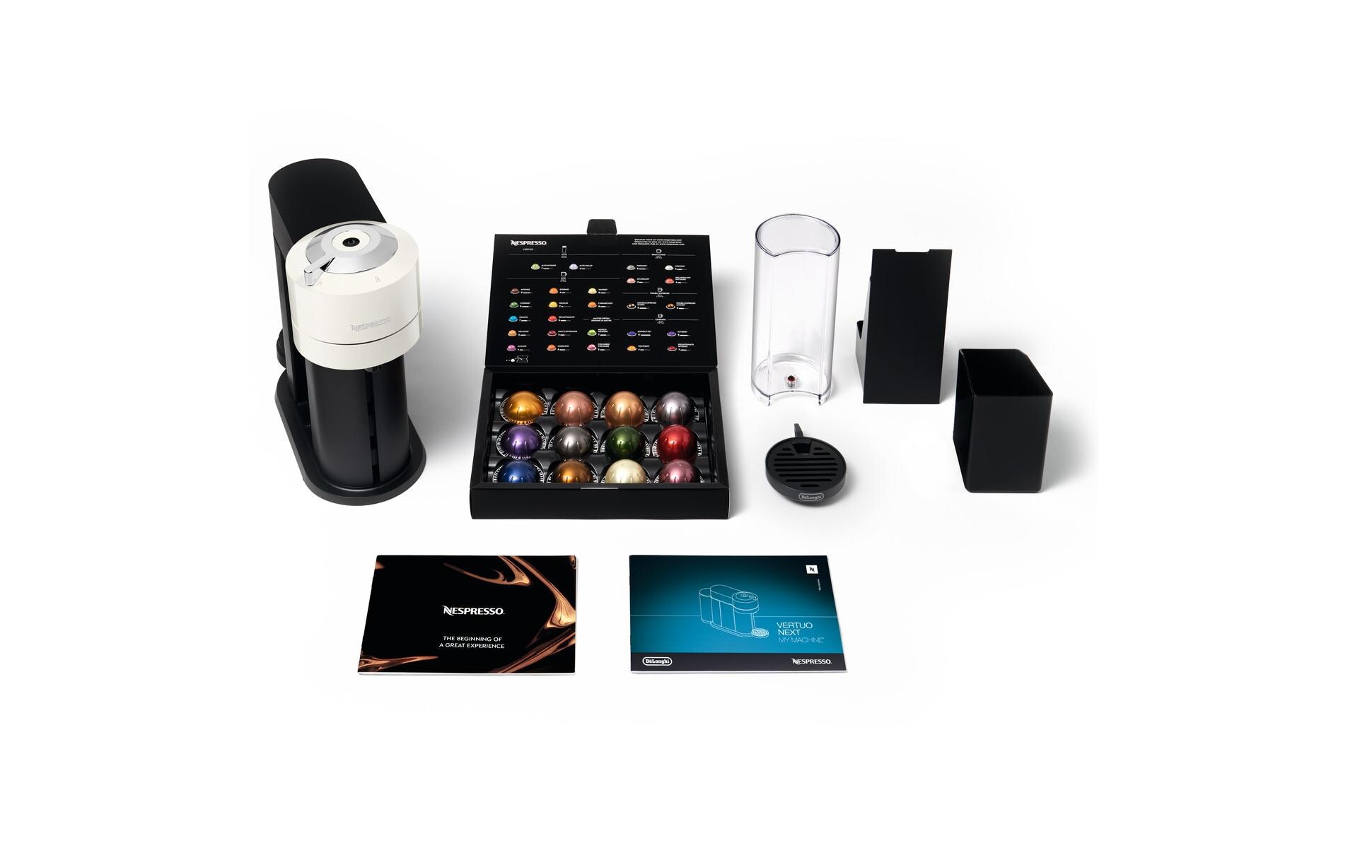Kaffeemaschine Nespresso Vertuo Next ENV120.W Weiss<br>Kapselmaschine der Vertuo Line für fünf verschiedene Tassengrössen