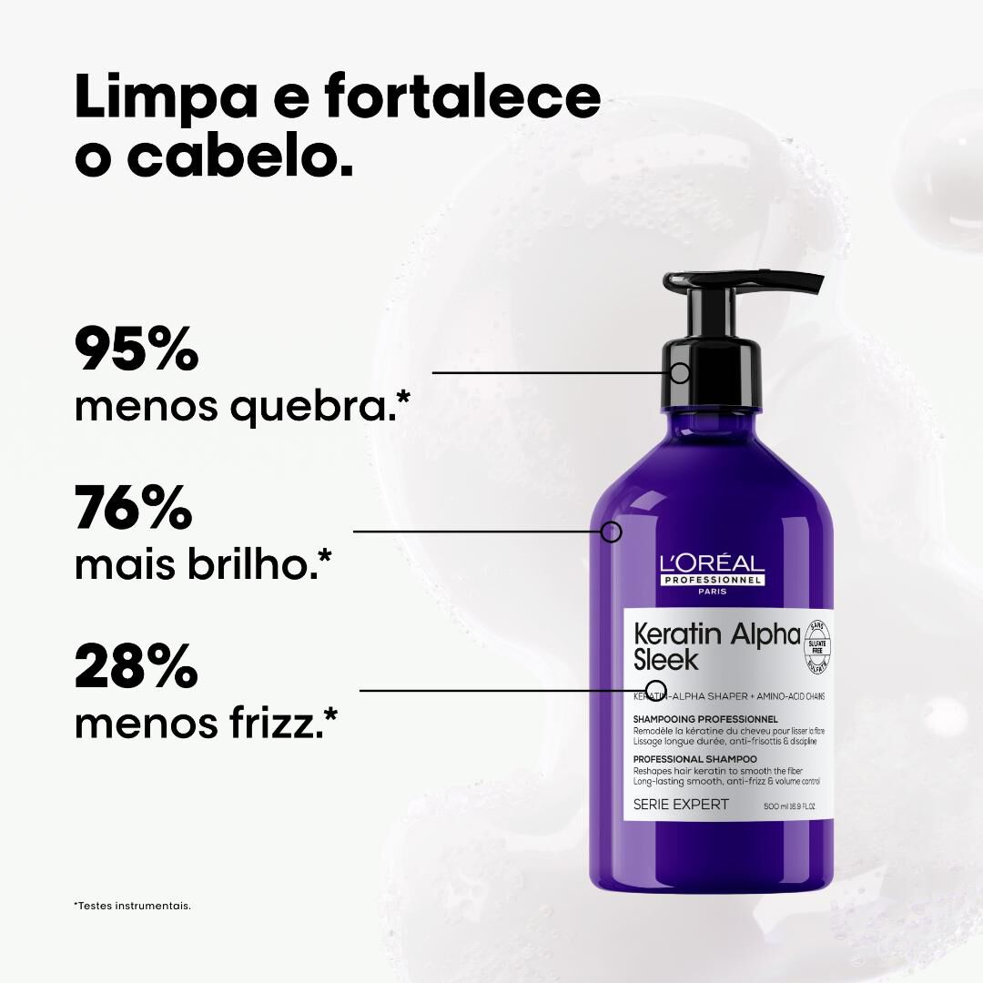 SERIE EXPERT Champô Keratin Alpha Sleek - 500ml