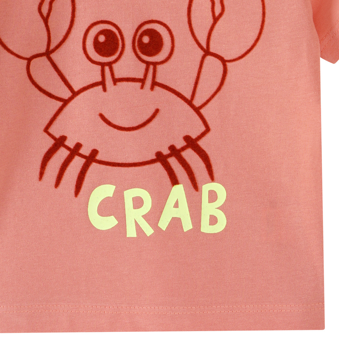 Topomini Baby T-Shirt mit Krabben-Motiv hellorange