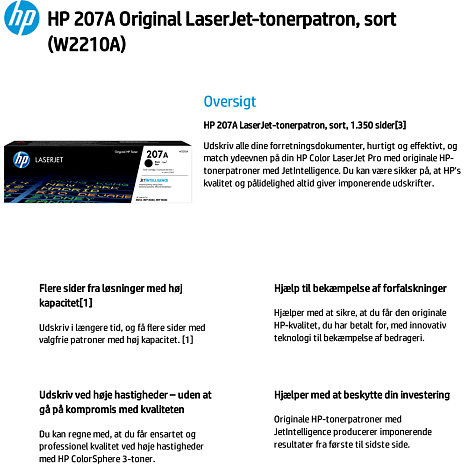 HP 207A toner - sort