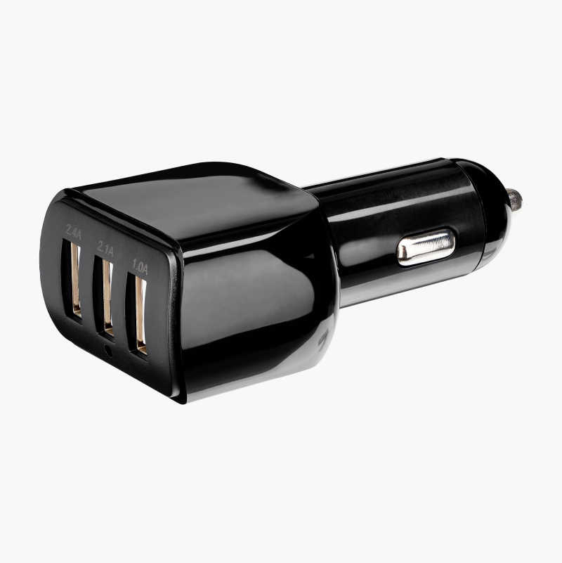 Billader med 3 USB-uttak, 12/24 V