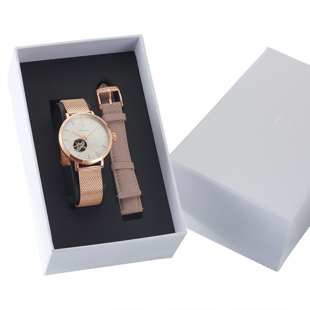 Coffre De Montre Pierre Lannier Automatic Argenté