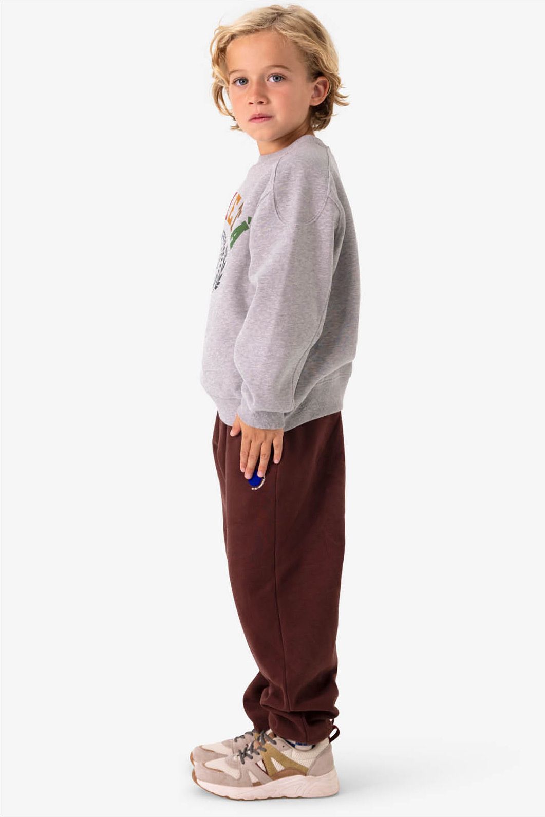 Grijze sweater met artwork
