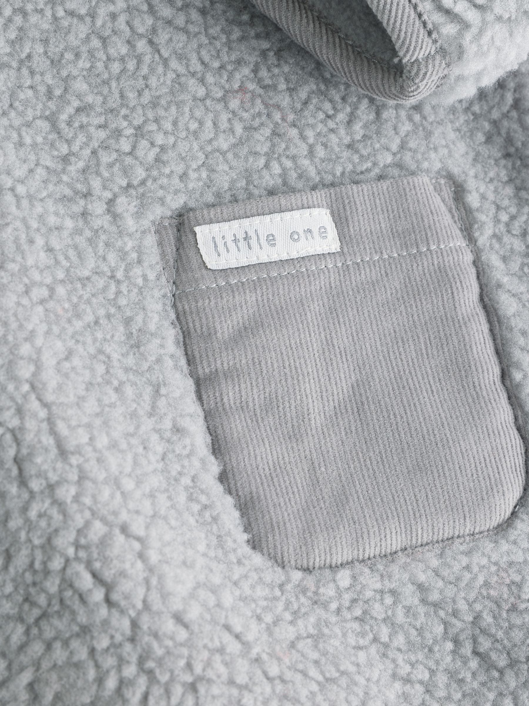 Grijze beer - Knusse Borg Fleece Babyjack