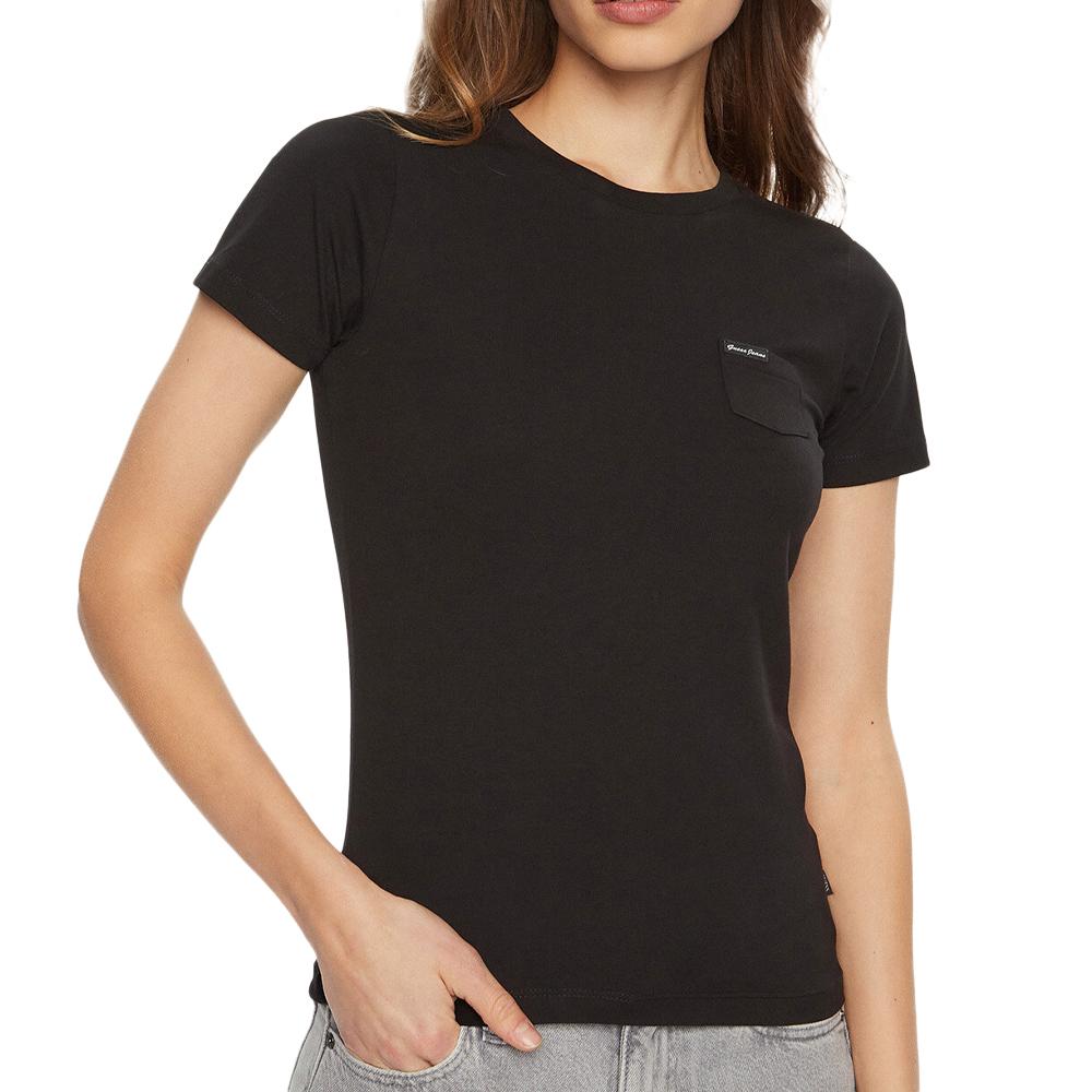 Guess T-shirt Noir Femme Guess Flower