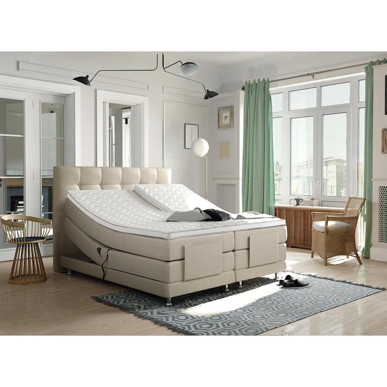 MÃ¶rgenn Elektrische boxspring Doha Beige 180x200 inclusief montage