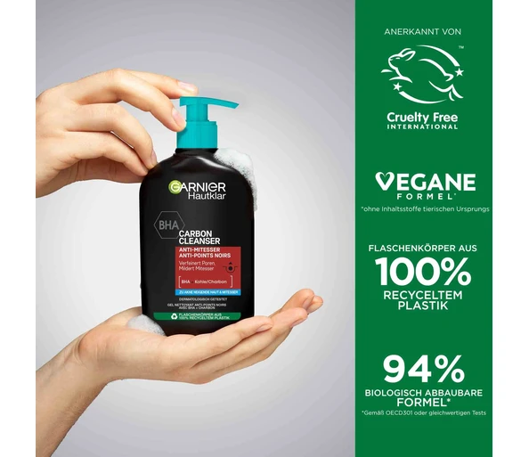 Garnier Hautklar Gel Nettoyant Charbon