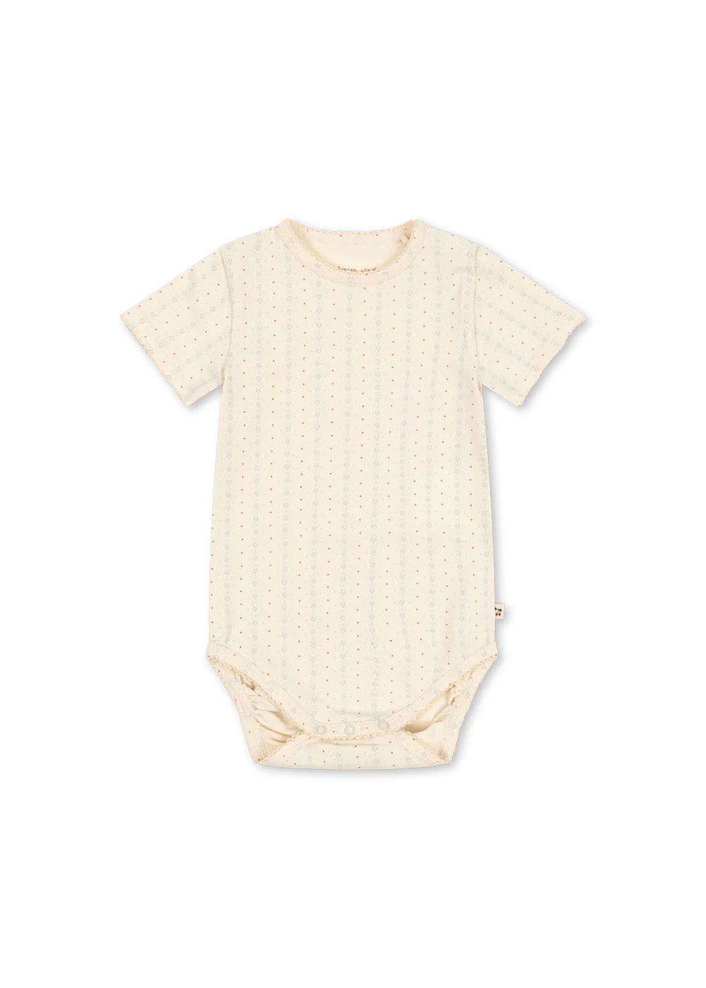 Basic kortærmet body - fete de fleur - 12M