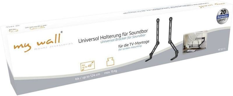 my wall Universele Soundbarhouder - Ruimtebesparend - Kantelbaar en Draaibaar