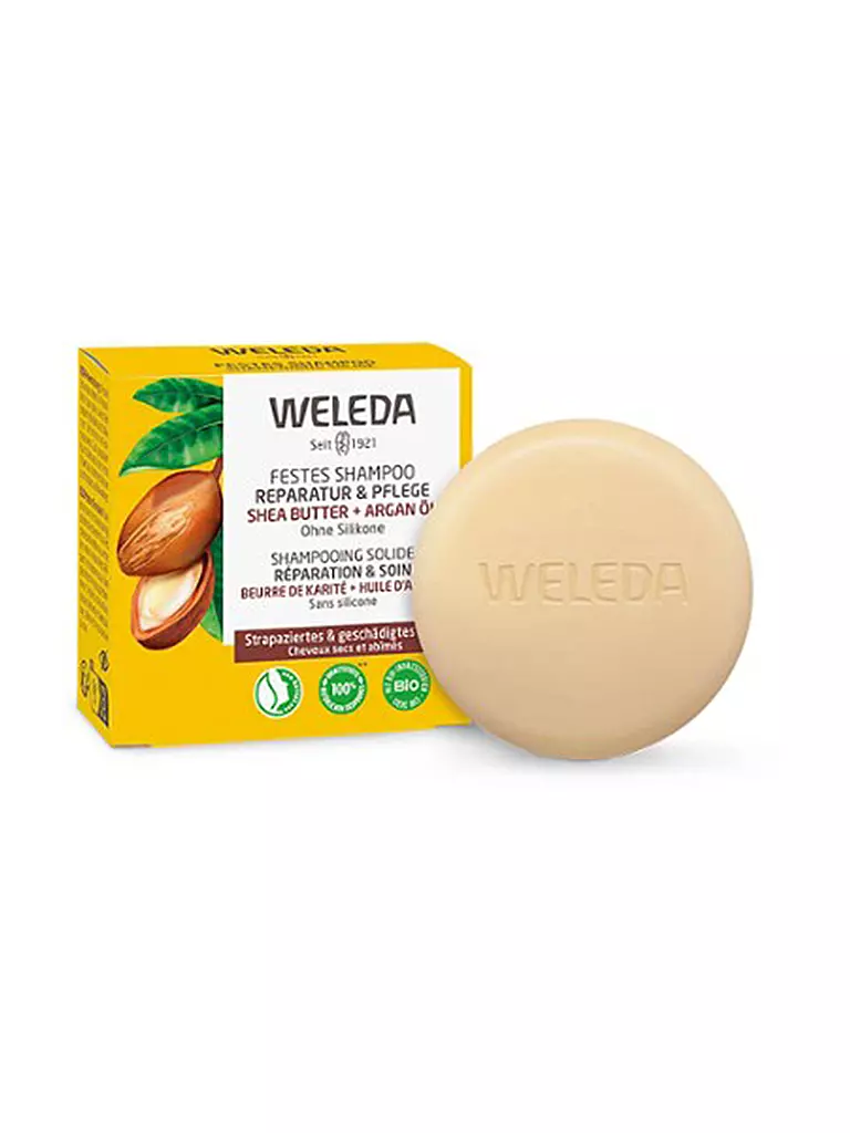 WELEDA Festes Shampoo Reparatur und Pflege 50g keine Farbe