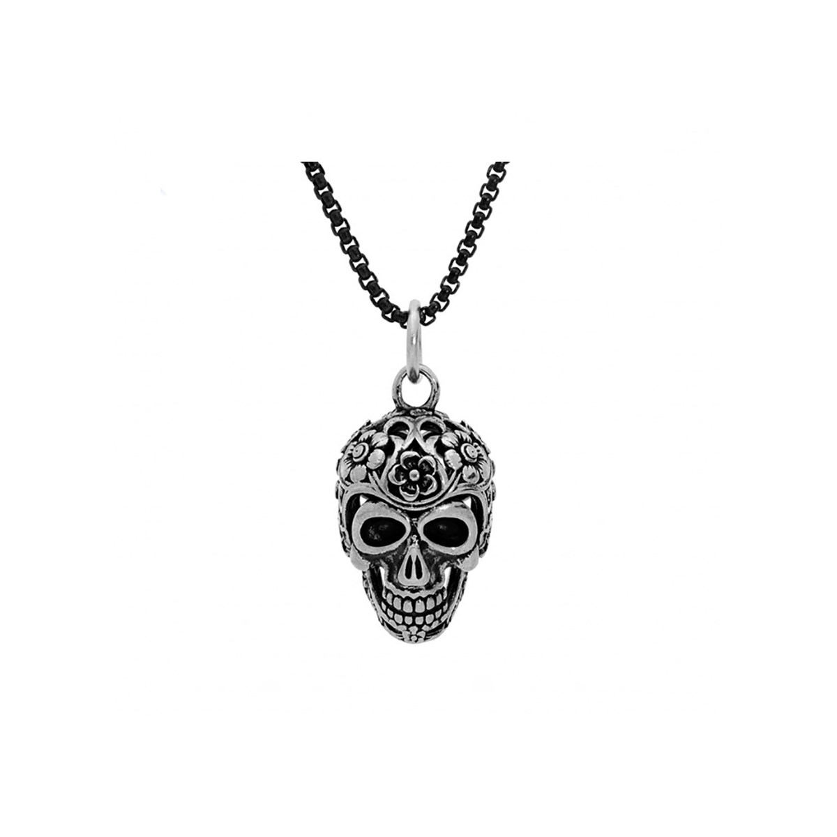 Collier Tête de mort - Acier