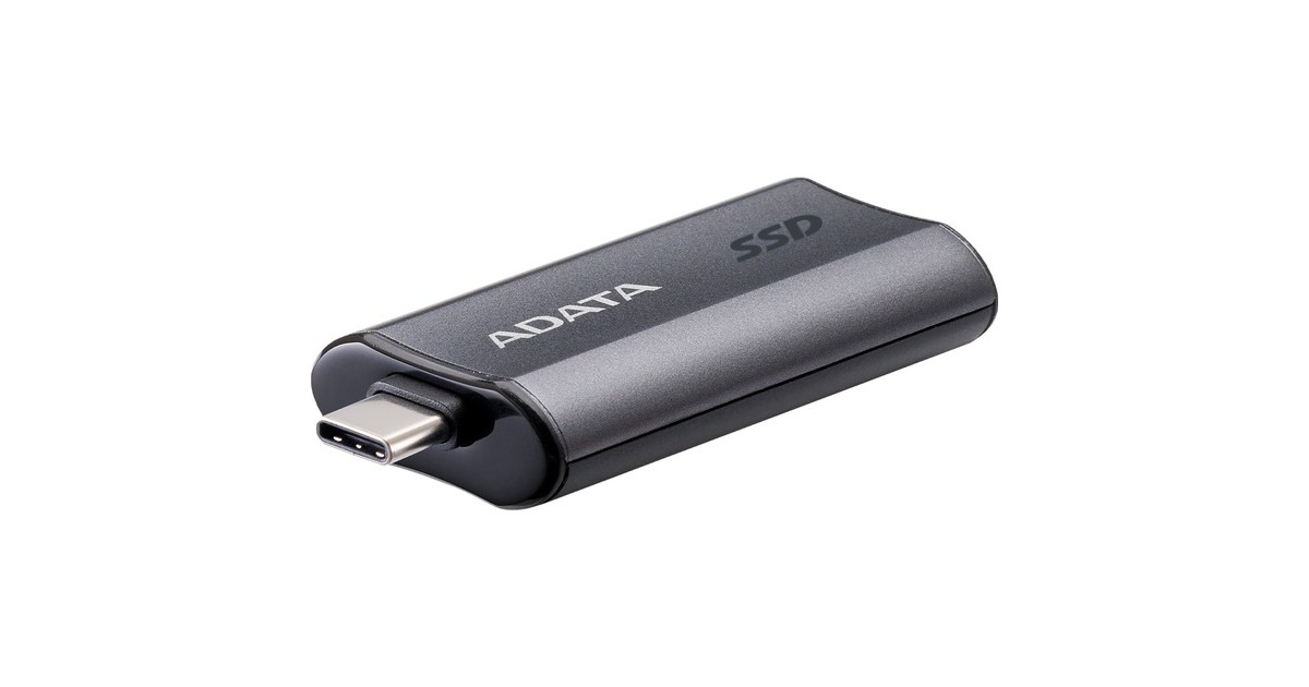 ADATASC750 1 TB externe SSD  (Titanium, SC750-1000G-CCBK, USB-C 3.2 (10 Gbit/s))