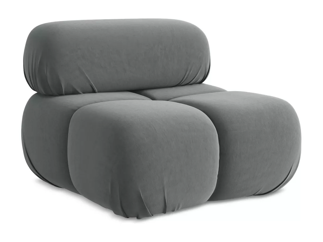 Fauteuil en Samt - acier - LOKUA