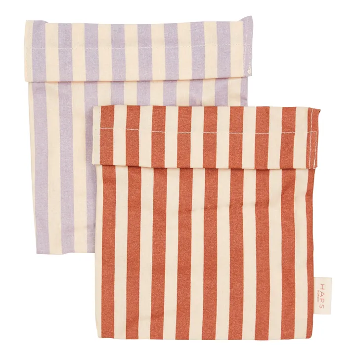 Haps Nordic Sac à sandwich - Pack de 2 | Terracotta