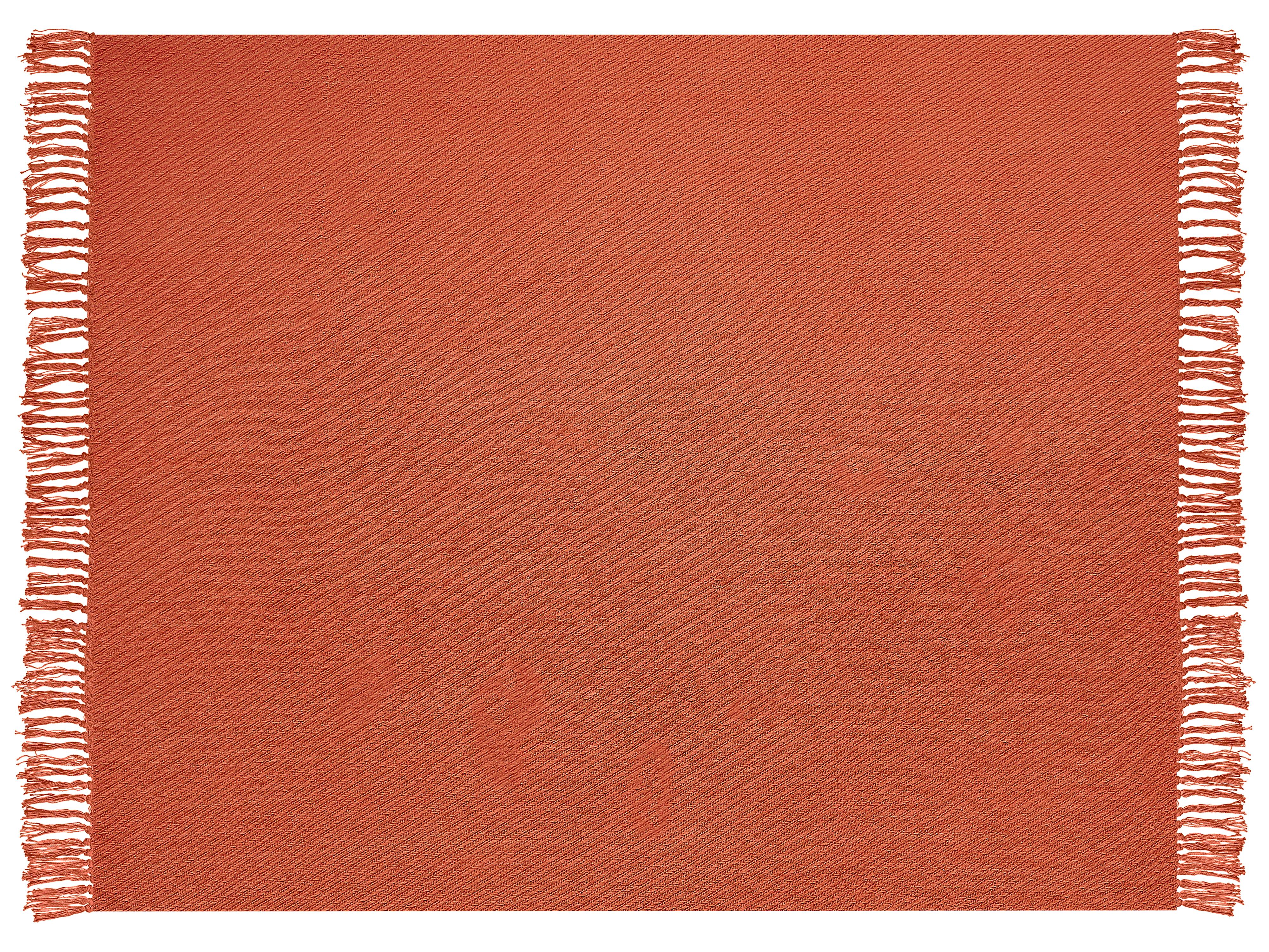 Plaid YARSA Katoen 125 x 150 cm Rood