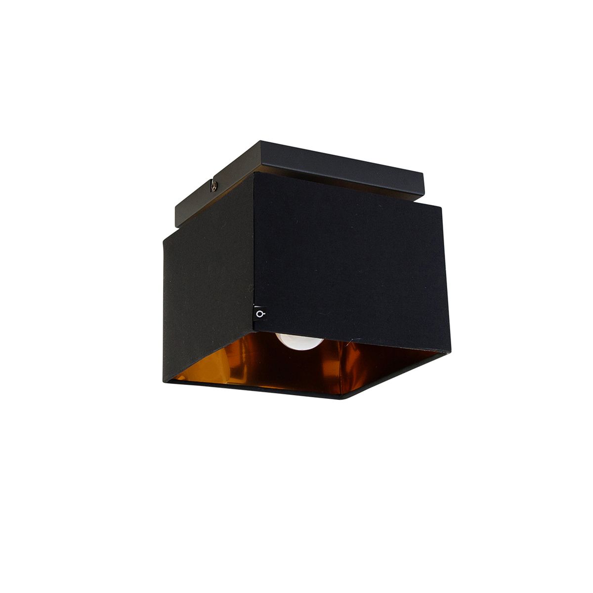 Smart plafondlamp zwart met goud incl. Wifi P45 - VT