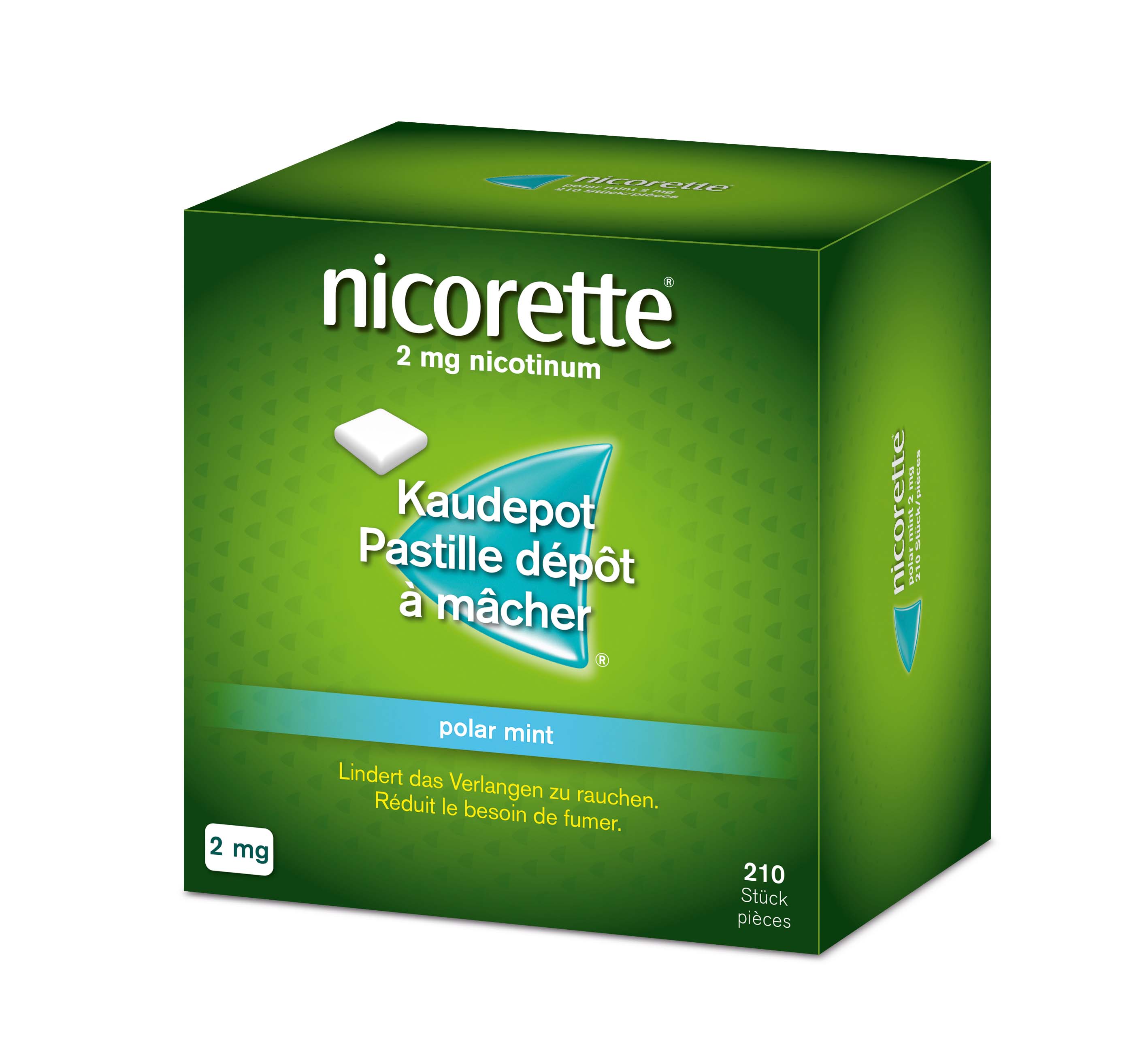 NICORETTE Polar Mint Kaudepots Kaupast 2 mg Blist 210 Stk