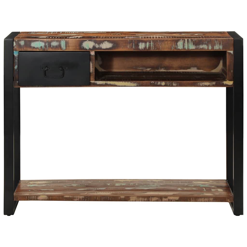 vidaXL Consoletafel Multicolor 100x35x75 cm Massief gerecycled hout