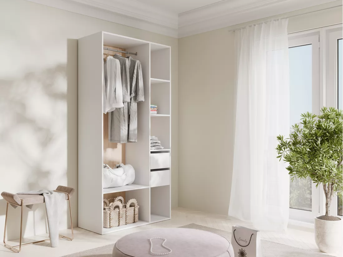 Dressing - L98 cm - Blanc et naturel - TAMOKA