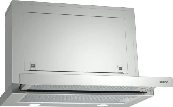 Gorenje BHP623E8X - Hætte - teleskopisk - bredde: 60 cm - dybde: 30.5 cm - udtrækning og recirkulation (-) - rustfrit stål