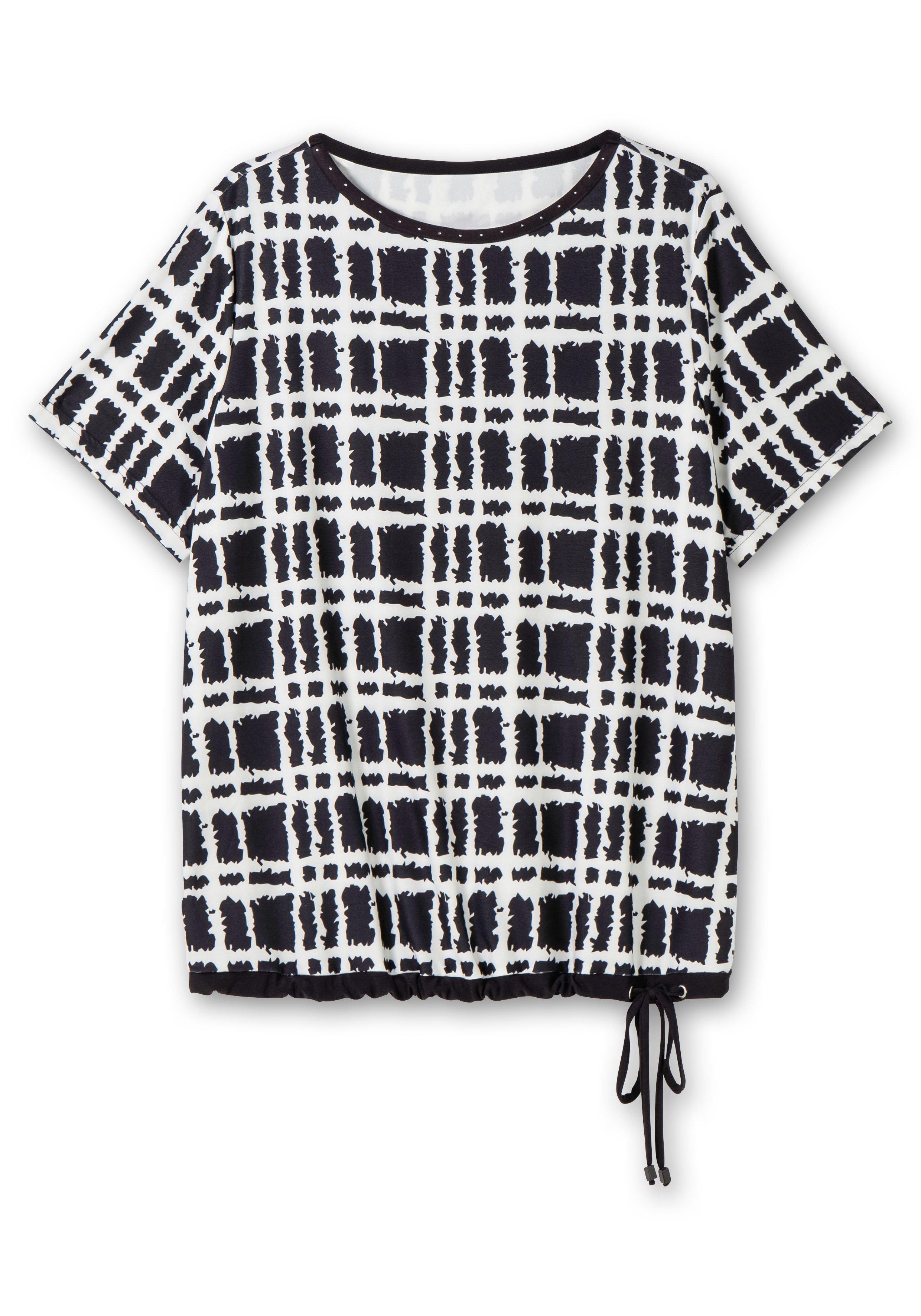 Shirt mit Grafik-Muster und U-Boot-Ausschnitt