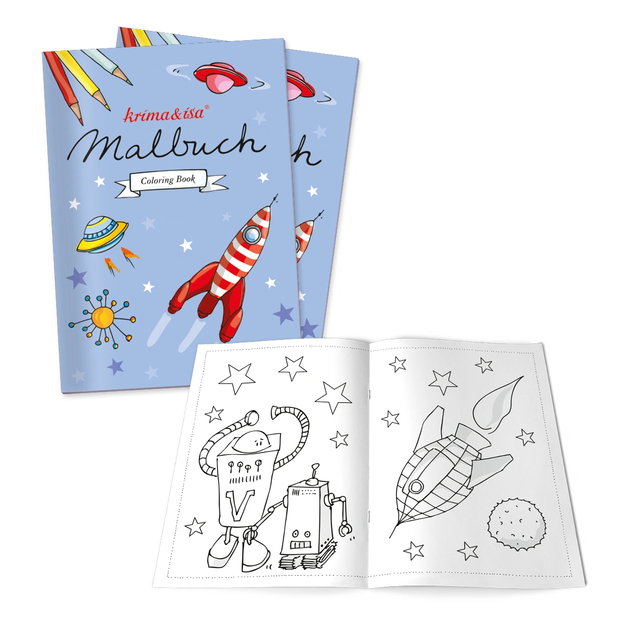 Malbuch RAUMFAHRT 2er-Set