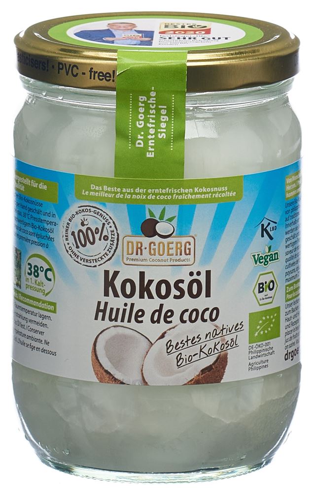 DR. GOERG Kokosöl roh Öl Glas 500 ml